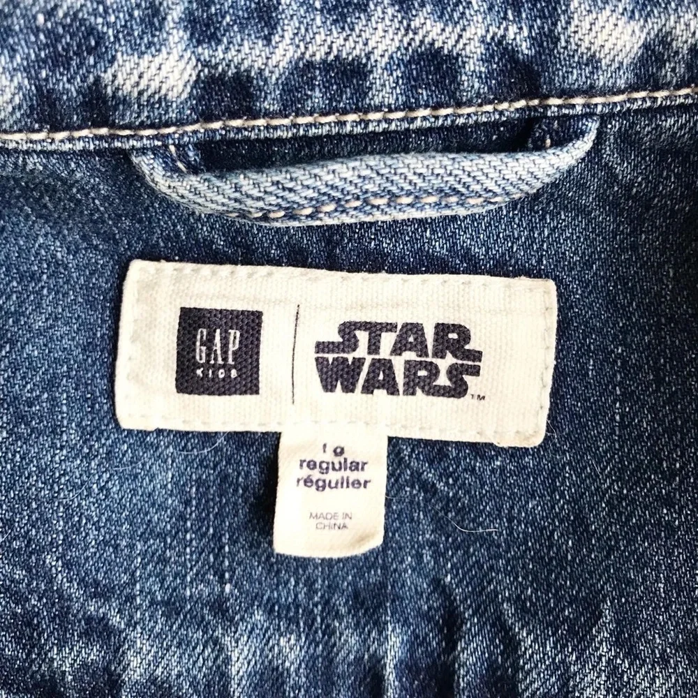 Gap kids x Star Wars distressed denim jean jacket  EUC L(10-11Y)